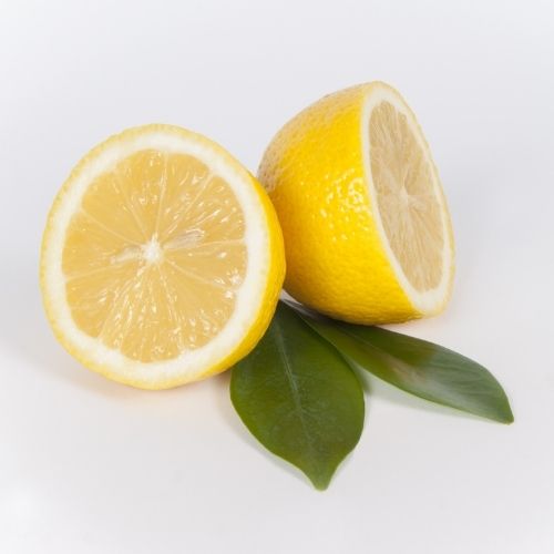 A picture of a lemon cut in half