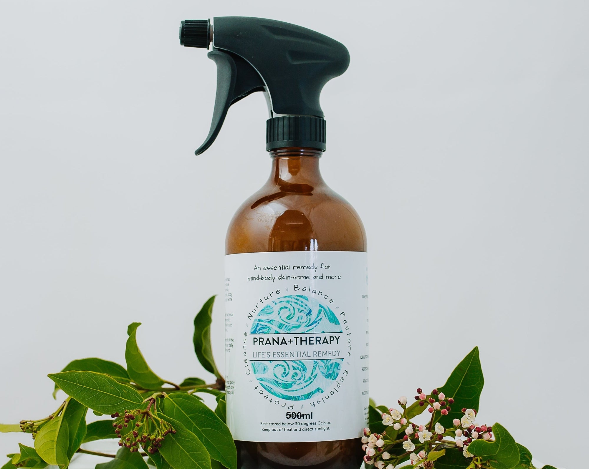 Copy of Prana+Therapy Formula Amber Glass Bottle 500ml - Prana Therapy